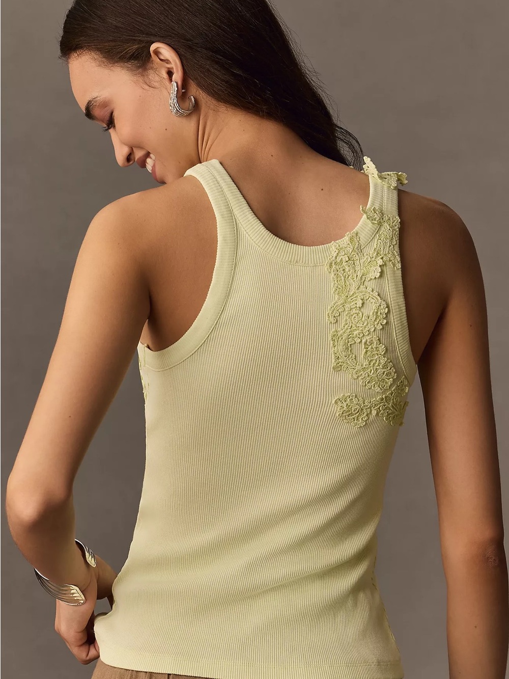 ANTHROPOLOGIE | BNWT Pippah Lace Appliqué Tank Size XS - Picture 2 of 7